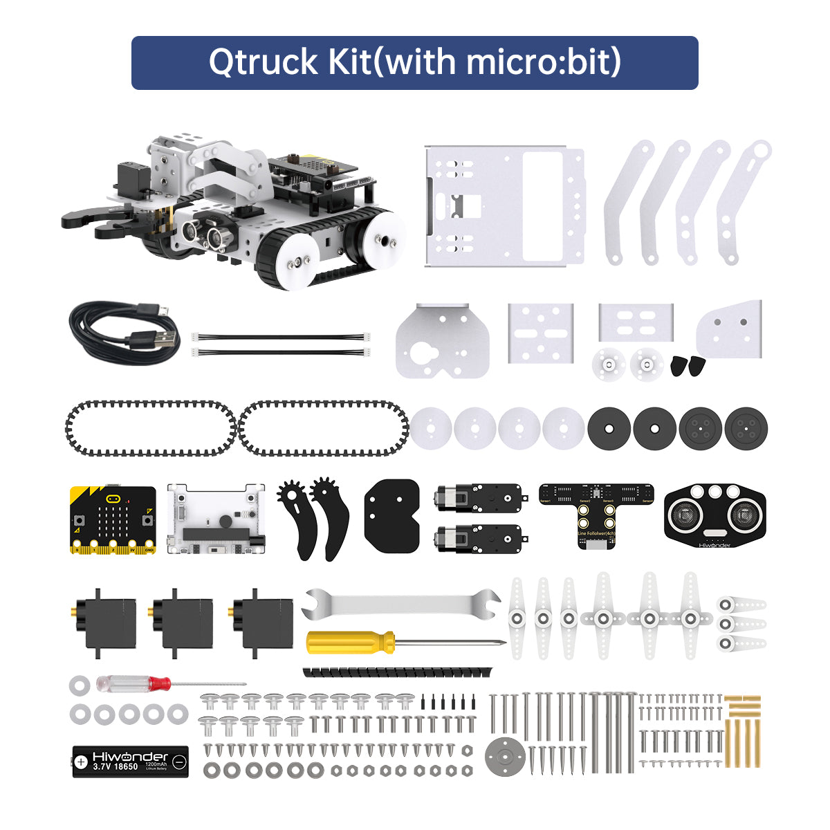Qtruck Programmable Educational Robot: Hiwonder micro:bit Series Robot with Various Forms Qtruck Programmable Educational Robot: Hiwonder micro:bit Series Robot with Various Forms